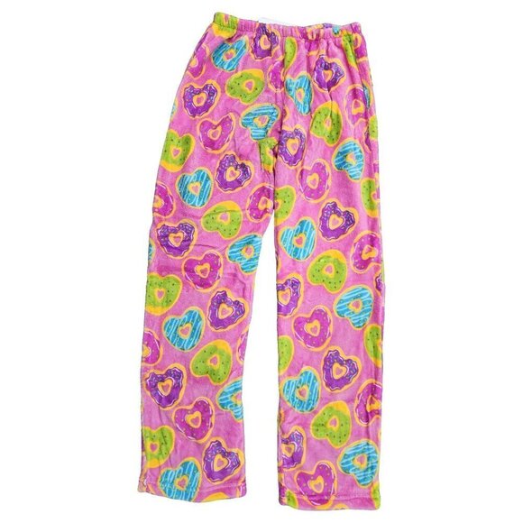 Pajama Pants Women Junior Small Sleepwear Plush Fleece Fuzzy PJ Bottoms Donuts - Picture 1 of 1
